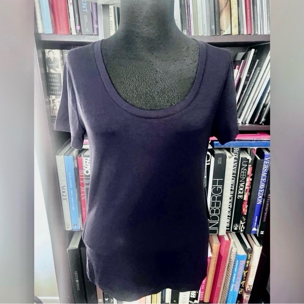 Incredible stretchy fabric Classic Dark blue stretchy Women's Short Sleeve Top